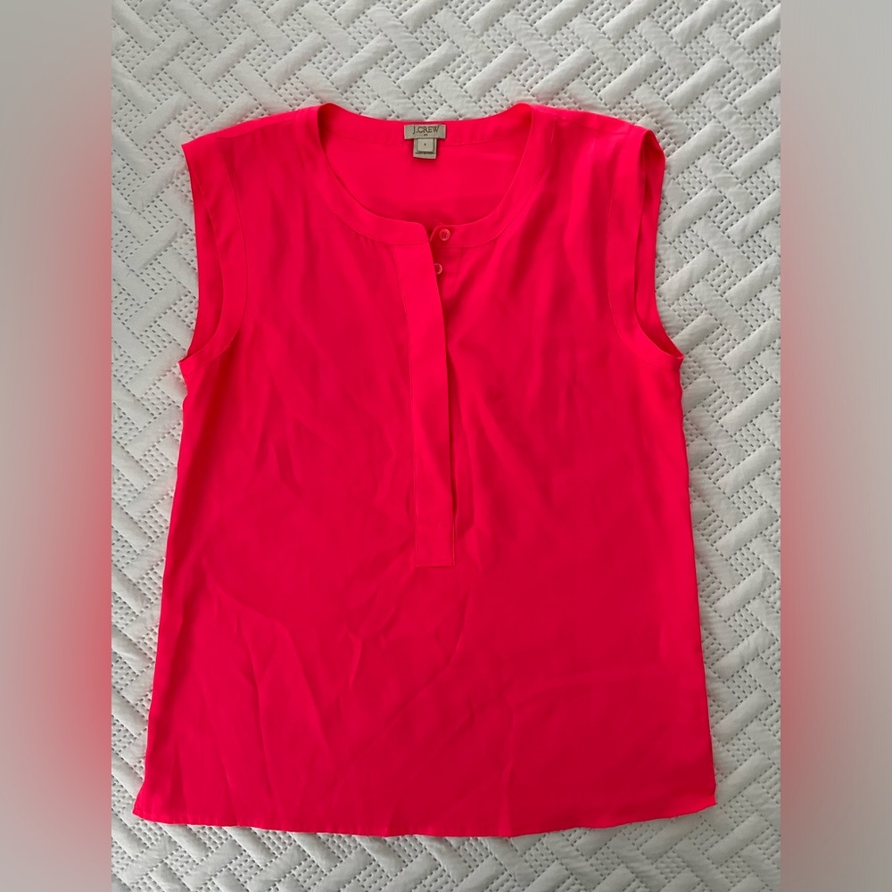 Pink tank style silk top